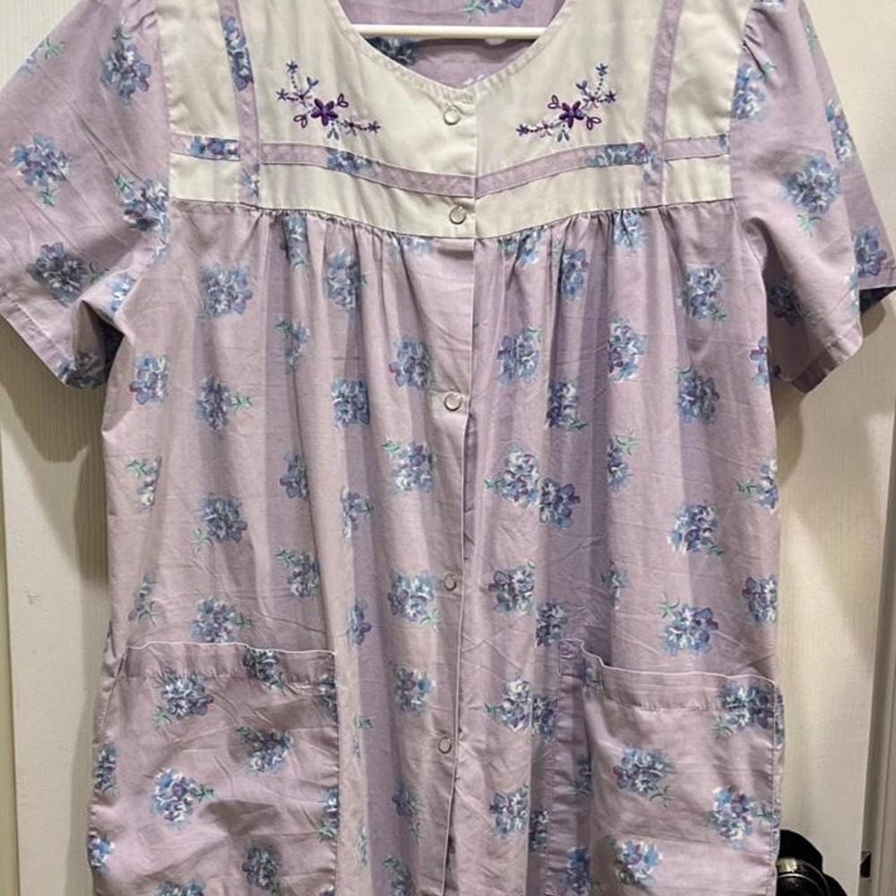 Vintage Pink K Duster House Dress